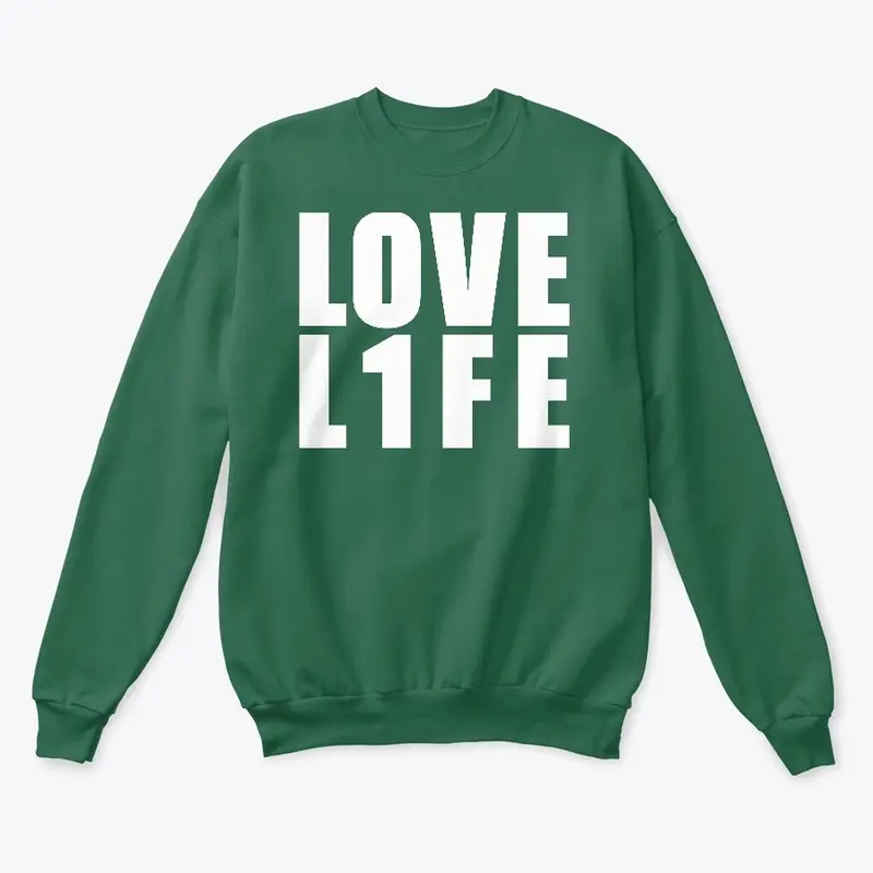 LOVE L1FE BIG TEXT WHITE 