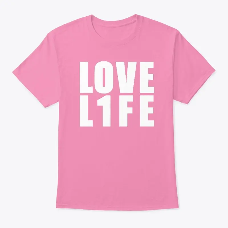 LOVE L1FE BIG TEXT WHITE 