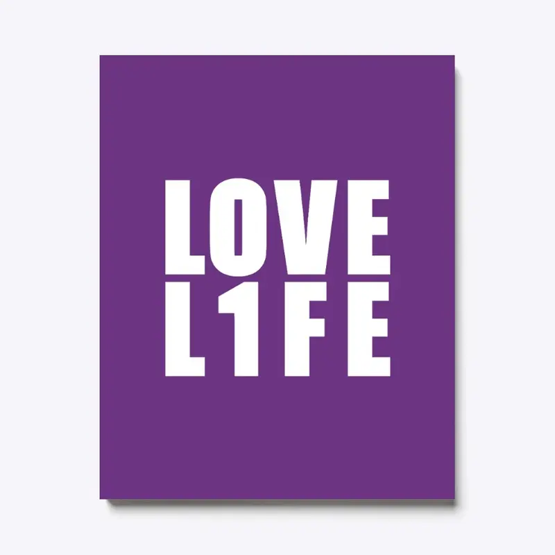 LOVE L1FE BIG TEXT WHITE 