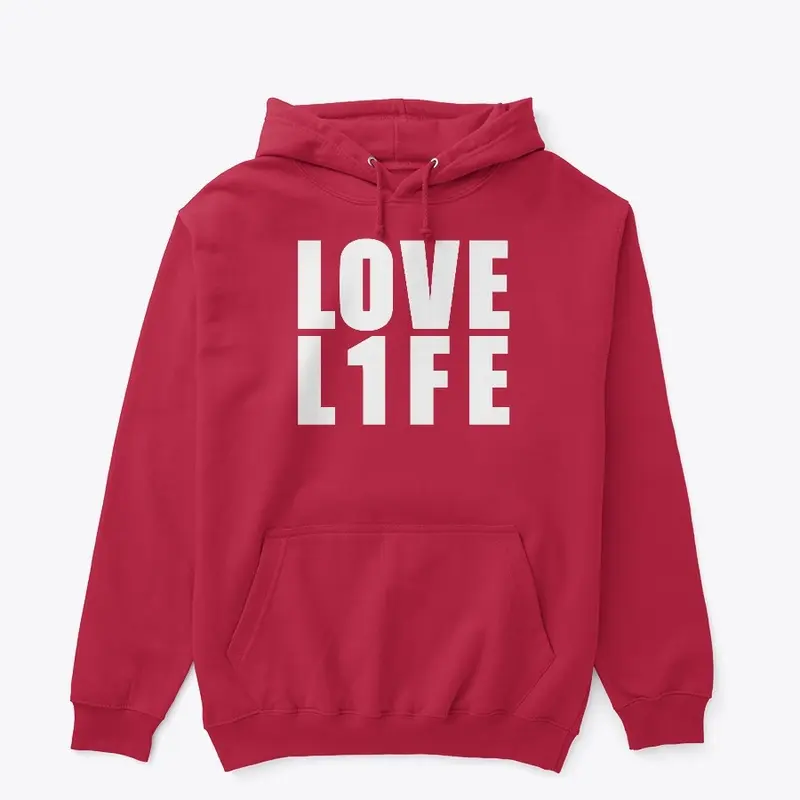 LOVE L1FE BIG TEXT WHITE 